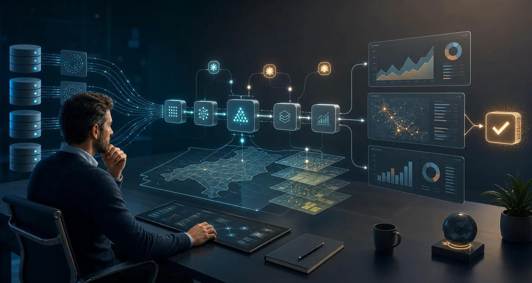 Illustratie bij AI verandert kenniswerk: van uitvoerder naar regisseur van data en agents