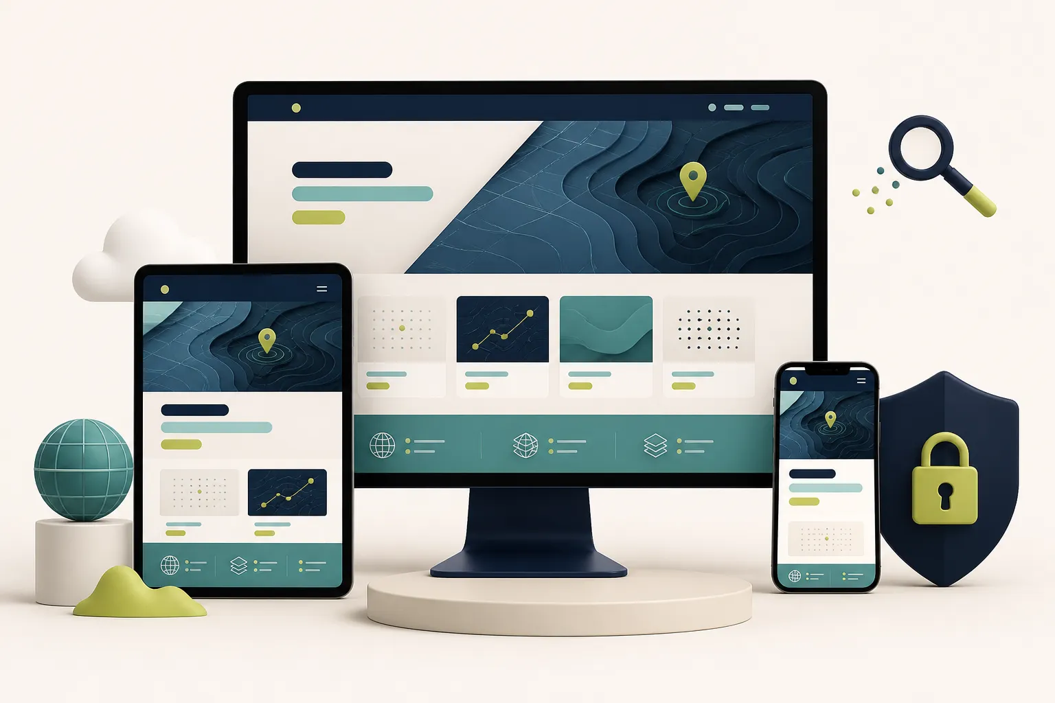 Illustratie bij Webdevelopment & hosting
