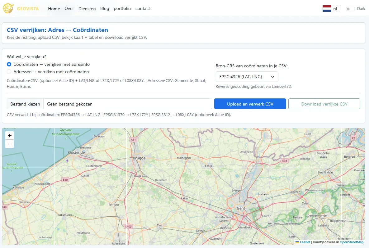 Geocodingproject voor controleerbare adresverrijking