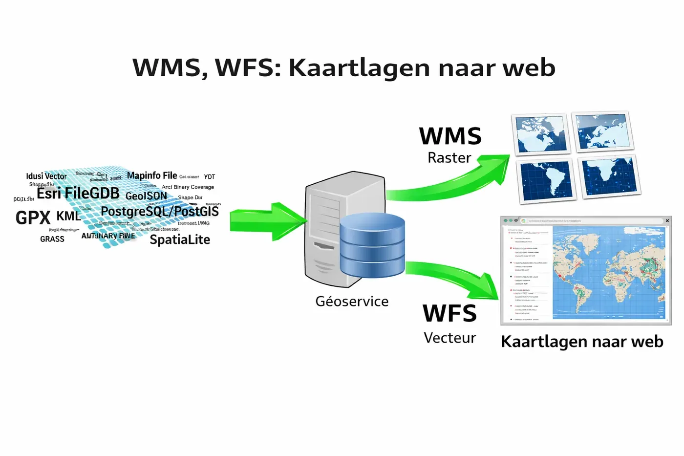 Illustratie bij Werken met GIS-webservices: WMS, WFS en WMTS